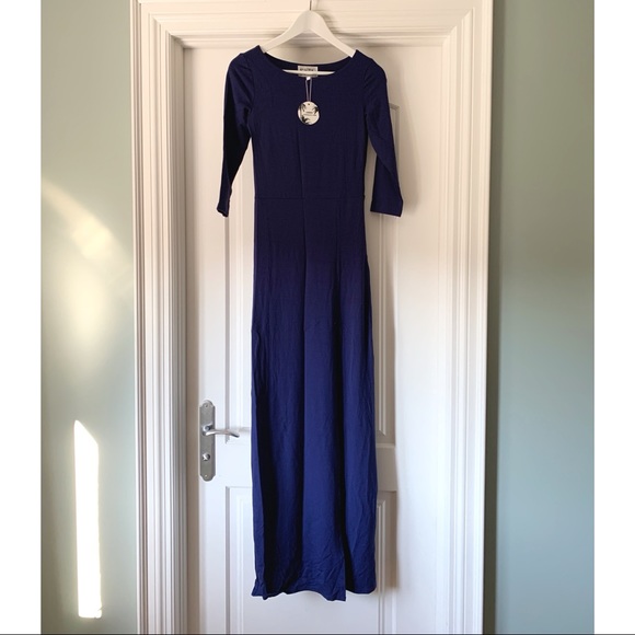 SABO SKIRT Summer Maxi Navy Dress - Picture 2 of 4